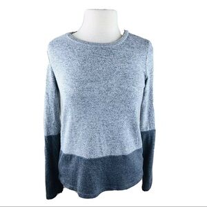 Cherish Top Womens Two Tone Gray Soft Cozy Long Sleeve Size S